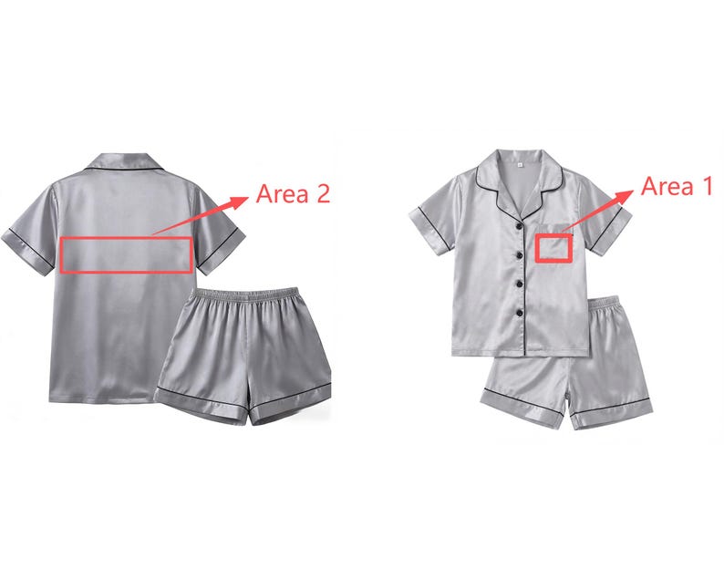 Barnpyjamasset i satin med namn – Personliga pyjamasar med blomsterflickor, fotogåvor för flickor bild 5