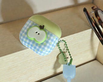 Plaid Fruit Apple Design for AirPods1 2 3 4 Pro Pro2 Case