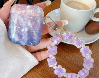 Luxury Pearl Airpods Pro Case, Keychain Cover for Airpods 4 3 2 Pro2 Pro3