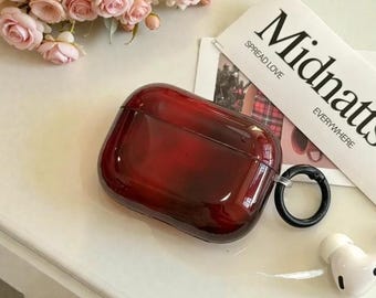 Retro Red Halo Case for Airpods1 2 3 4 Pro Pro2 Pro3 Wireless Charging