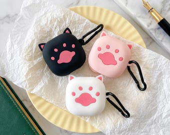 Pink Cat Claw Earbuds Case Compatible with Galaxy Buds Pro FE