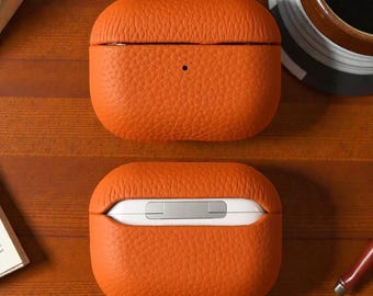 Genuine Leather AirPods1 2 3 4 Pro2 Pro3 Protective Cover for Wireless Earbuds