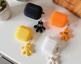 Silicone Palm Charm Case for AirPods1 2 3 4 Pro Pro2 Pro3 Cover