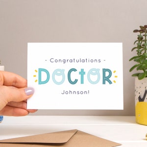 Personalised Doctor Congratulations Graduation Card