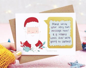 Christmas Santa personalised Scratch Card