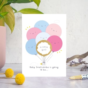 Carte à gratter personnalisée pour révéler le sexe de bébé