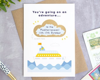 Personalised Cruise Ship Holiday Reveal Scratch Card