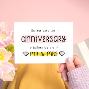 First Married or Last Anniversary Before Marriage Card image 1