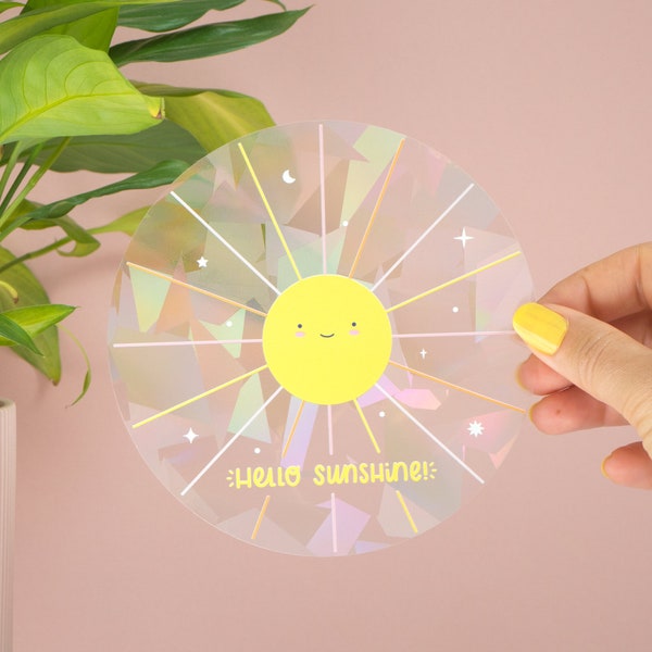 Hello Sunshine Suncatcher Window Sticker and Rainbow Maker