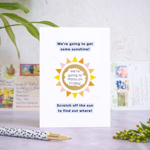 Carte à gratter personnalisée Sunshine Holiday Reveal