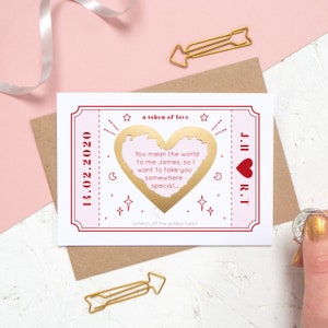 Love Token - Carte à gratter personnalisée