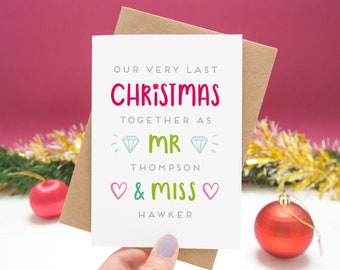 Marry Christmas Card | Etsy