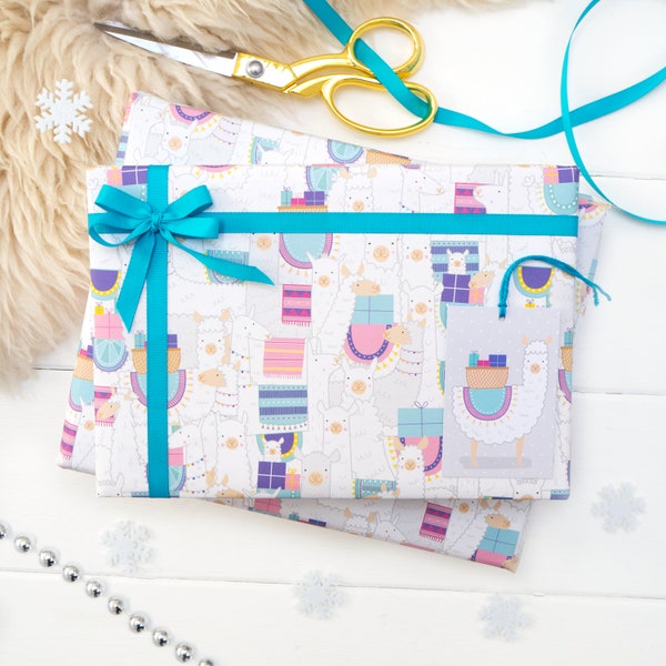 Llama Wrapping Paper - 2 Sheets