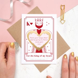 Carte à gratter King Anniversary personnalisée