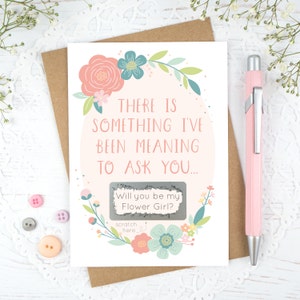 Seras-tu ma carte à gratter fille de fleur
