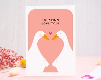 Je t'aime esquiver carte d'anniversaire - carte de Saint-Valentin - correction automatique - jeu de mots carte d'anniversaire