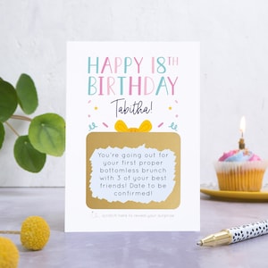 Carte à Gratter Personnalisée 18ème Anniversaire