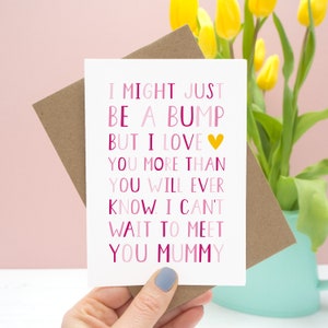 De la future maman « bosse » - carte d'anniversaire bosse - carte bosse de fête des mères - bosse de bébé - carte de grossesse de bébé