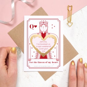 Carte à gratter anniversaire de la reine personnalisée