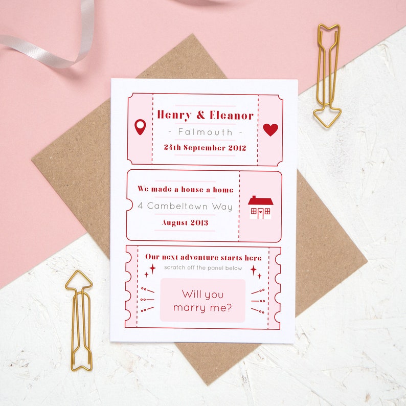 Personalised Will You Marry Me Scratch Card - Etsy