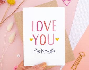 Love You - Personalised Anniversary Card