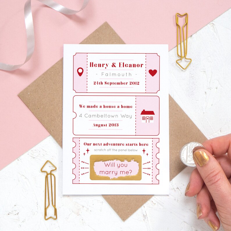 Personalised Will You Marry Me Scratch Card - Etsy