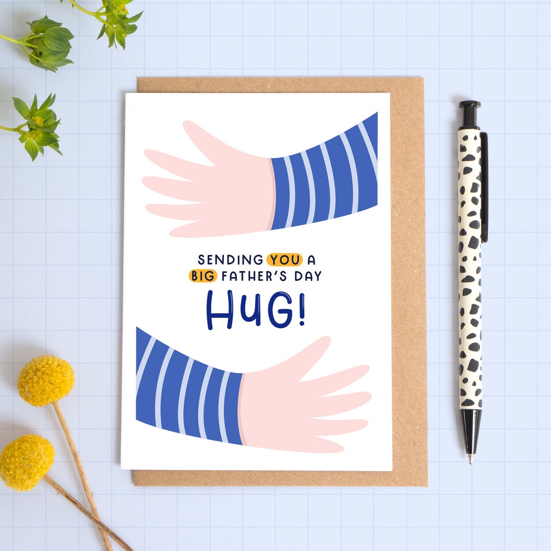Big Father's Day Hug Card - Father's Day - Best Dad - Paper Hug - Etsy