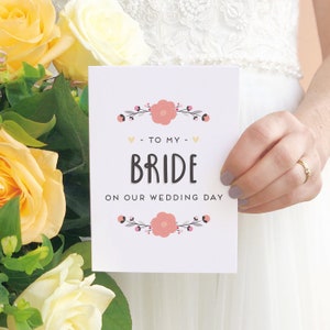 À ma mariée sur notre carte de jour de mariage