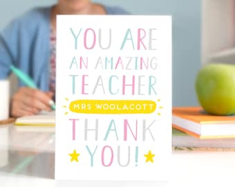 Thank you Teacher personalised Card