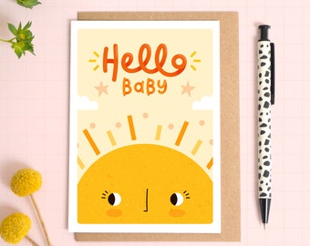 Hello Baby Card - New Baby Congratulations