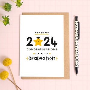 Carte de remise des diplômes de la promotion 2024 - Félicitations pour l'obtention du diplôme universitaire