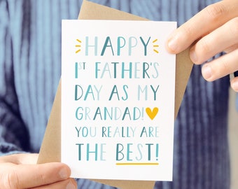 First Father's Day as my Grandad Card