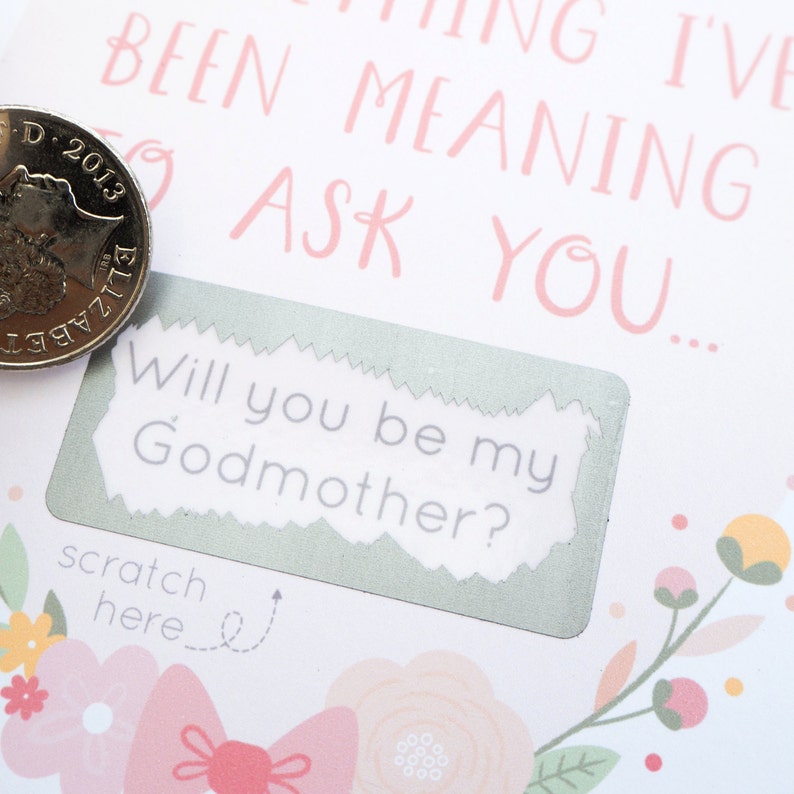 Will you be my Godmother Scratch card image 5