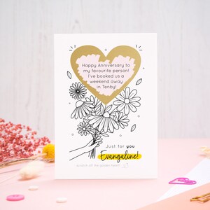 Carte à Gratter et Révéler Bouquet de Fleurs Personnalisée