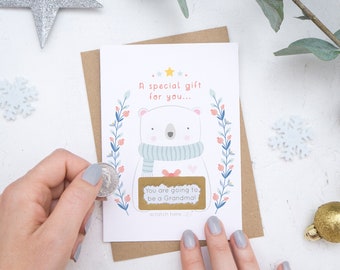 Christmas Baby Announcement scratch card