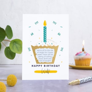 Carte à gratter gâteau d'anniversaire personnalisée