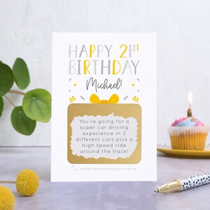 Carte à Gratter Personnalisée 21ème Anniversaire