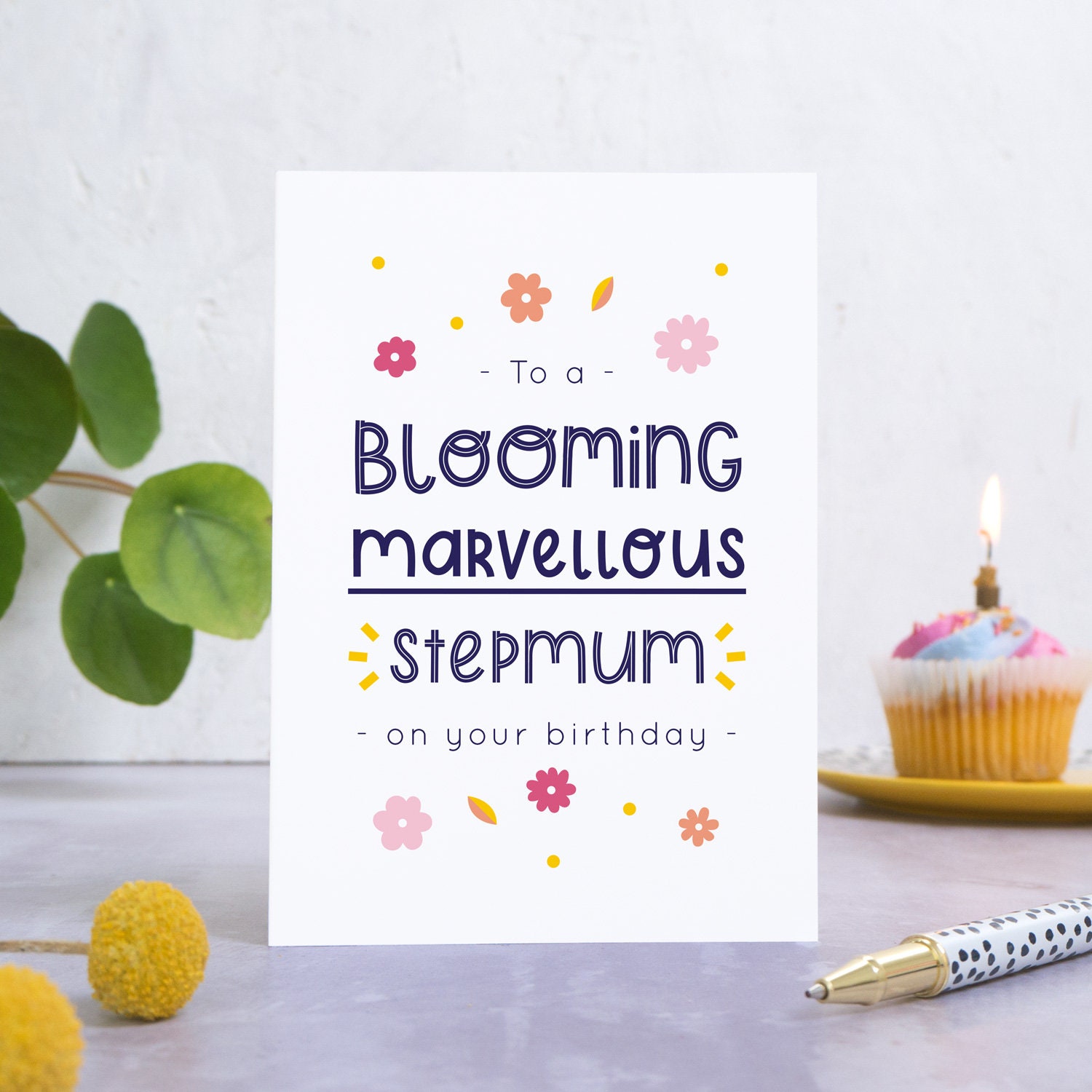 Blooming Marvellous Stepmum Birthday Card 