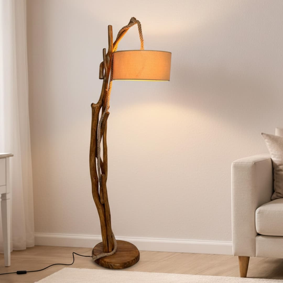 Surprising Natural Wood Floor Lamp Images