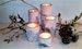 5 Birch Tree branch candle holders - Home  decor - Rustic wedding candles - Wood tree branch candles - Birch tree logs - Event candles 