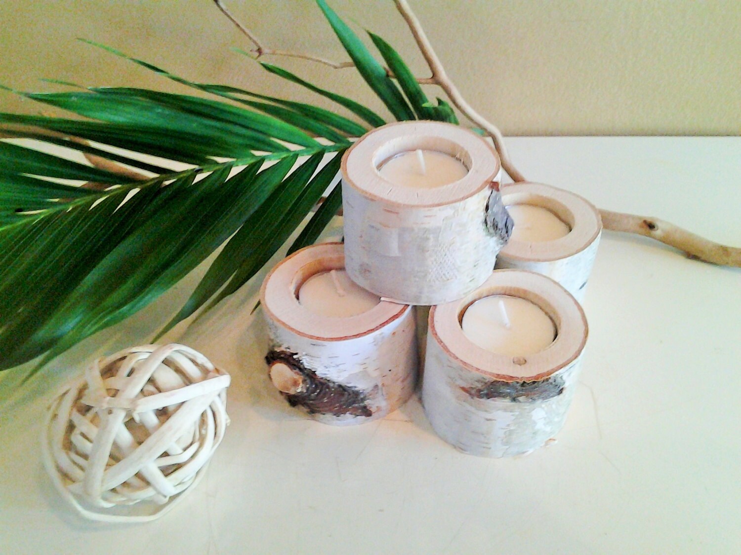 50 Birch Tree Branch Candles Birch Log Candles Wedding Etsy