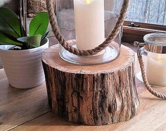 Wood tree stump - Cabin decor - Tree log - Thick tree slice - Wood cake stand - pedestal - Plant stand - Pedestal