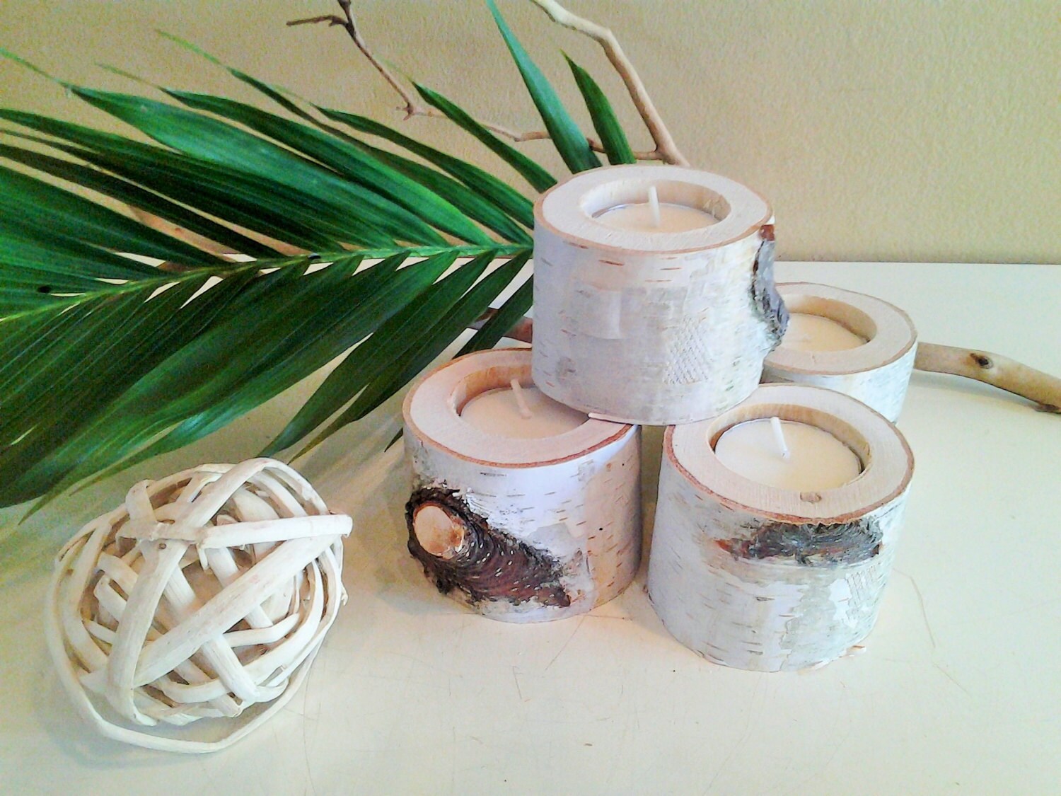 50 Birch Tree Branch Candles Birch Log Candles Wedding Etsy