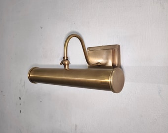 Luminária de parede em latão para quadros, luminária antiga para exibição de arte, iluminação vintage para molduras de pinturas.
