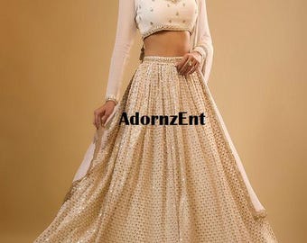 Traje indio Lehenga Choli / Lehenga tradicional de boda / Falda corta hecha a medida