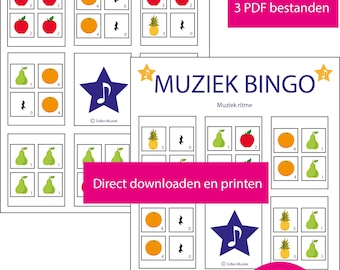 Bingo rítmico con frutas