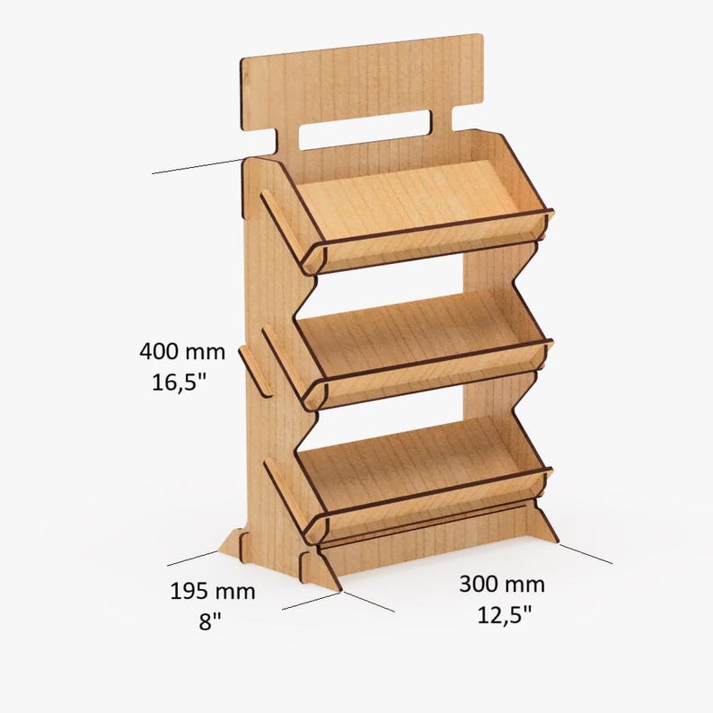 Laser Cut Market Display Stand 3 Sizes With Logo Digital Files - Etsy
