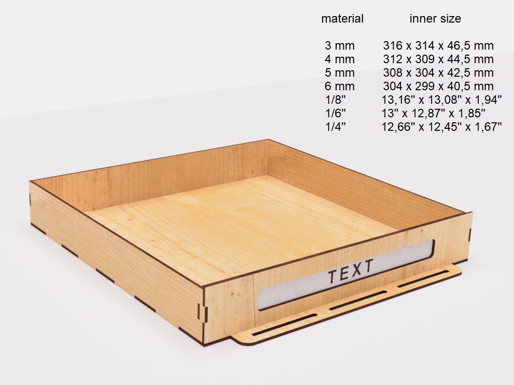 Laser Cut Files Storage Box With 6 Drawers SVG Digital Templates - Etsy