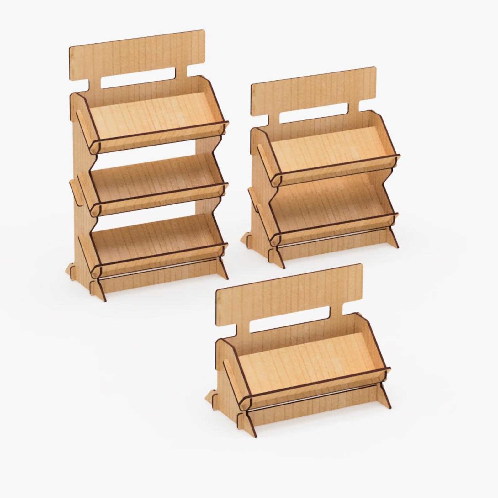 Laser Cut Market Display Stand 3 Sizes With Logo Digital Files - Etsy