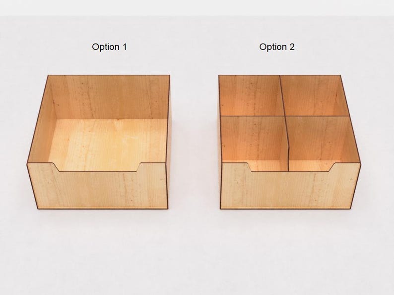 Two Section Box Laser Cut File Box With 2 Drawers, Storage Chest, Digital Download - Etsy